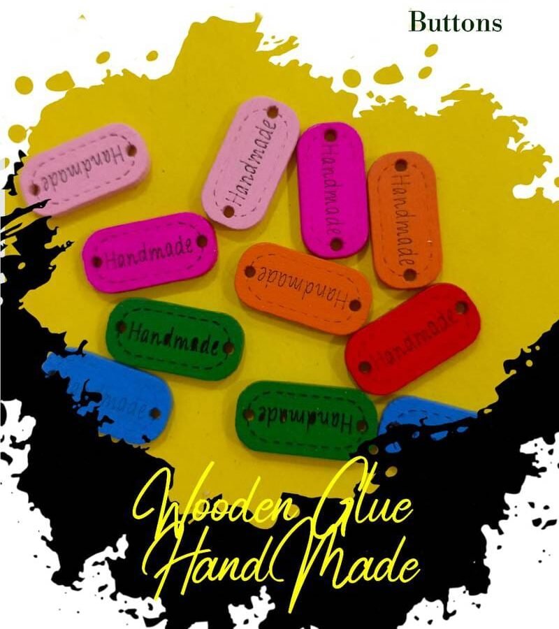Handmade Wooden Buttons Pakistan Colorful Sewing Tag Buttons