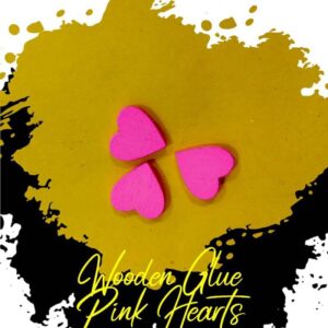 Pink Hearts Wooden Buttons Pakistan 3 Pcs Love Sewing Buttons