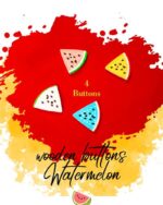 Watermelon Wooden Buttons Pakistan 4 Pcs Fruit Sewing Buttons