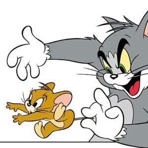 Tom and Jerry Heat Transfer Patch Cartoon Action Iron On Sticker