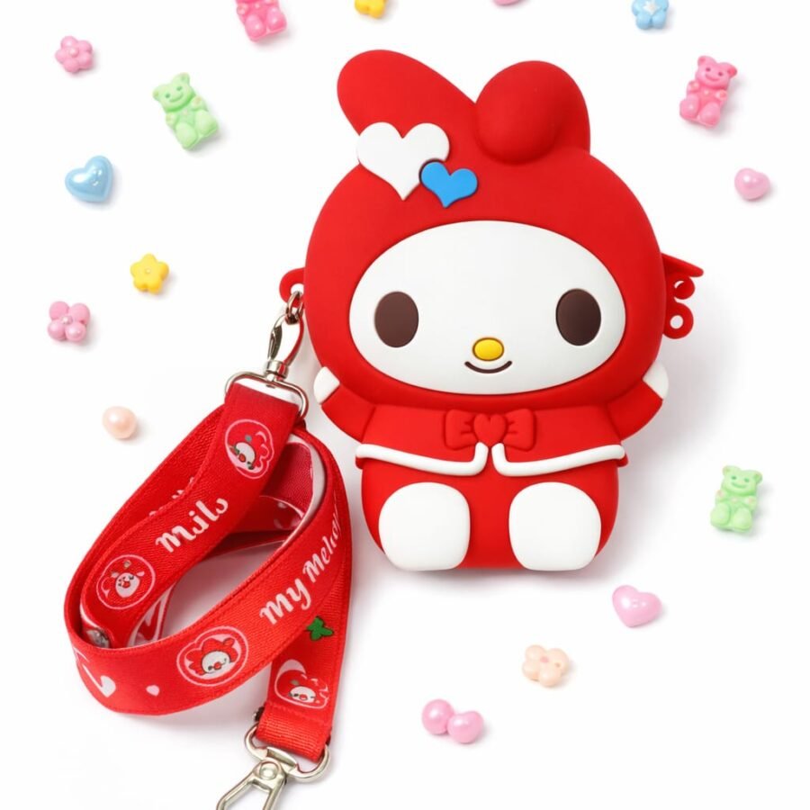 Red Melody kids silicone bag in Pakistan 5x5 inch crossbody for girls