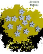 Frozen Crystal Wooden Buttons Pakistan Snowflake Winter Sewing Buttons