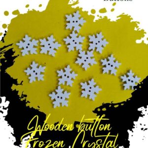 Frozen Crystal Wooden Buttons Pakistan Snowflake Winter Sewing Buttons