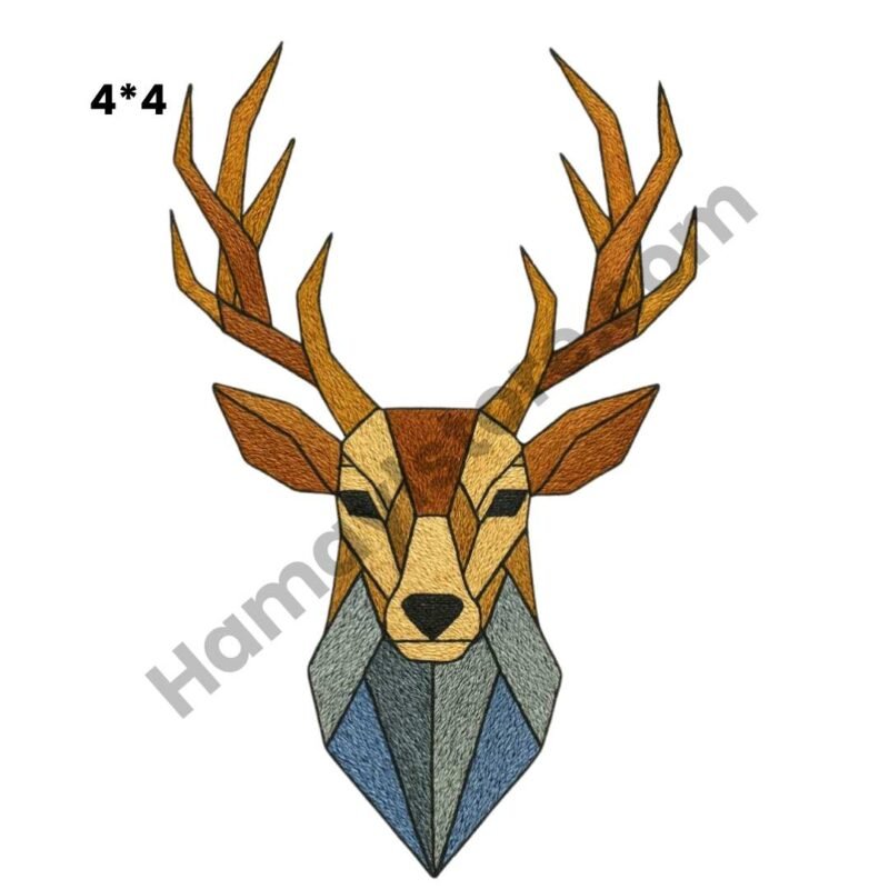 Deer Heat Transfer Patch Geometric Iron On Sticker for Clothes