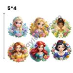 Princess Iron On Patch 5x4 premium heat transfer patch for girls dresses
