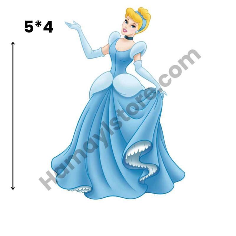 Cinderella Iron On Patch 5x4 inches waterproof heat transfer patch for girls clothes Pakistan