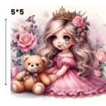 Cute Royal Princess Iron On Patch 2026 waterproof heat transfer design Pakistan