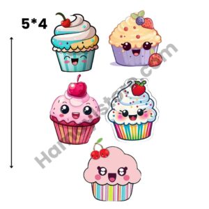 Cute Cupcake Iron On Patch premium heat transfer design 5x4