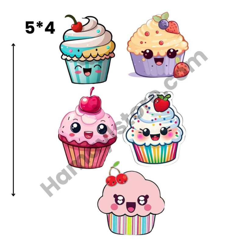 Cute Cupcake Iron On Patch premium heat transfer design 5x4