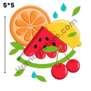 Fruit Iron On Patch premium 5x5 waterproof heat transfer design