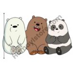 Cute Bears Iron On Patch premium 5x4 cartoon heat transfer design