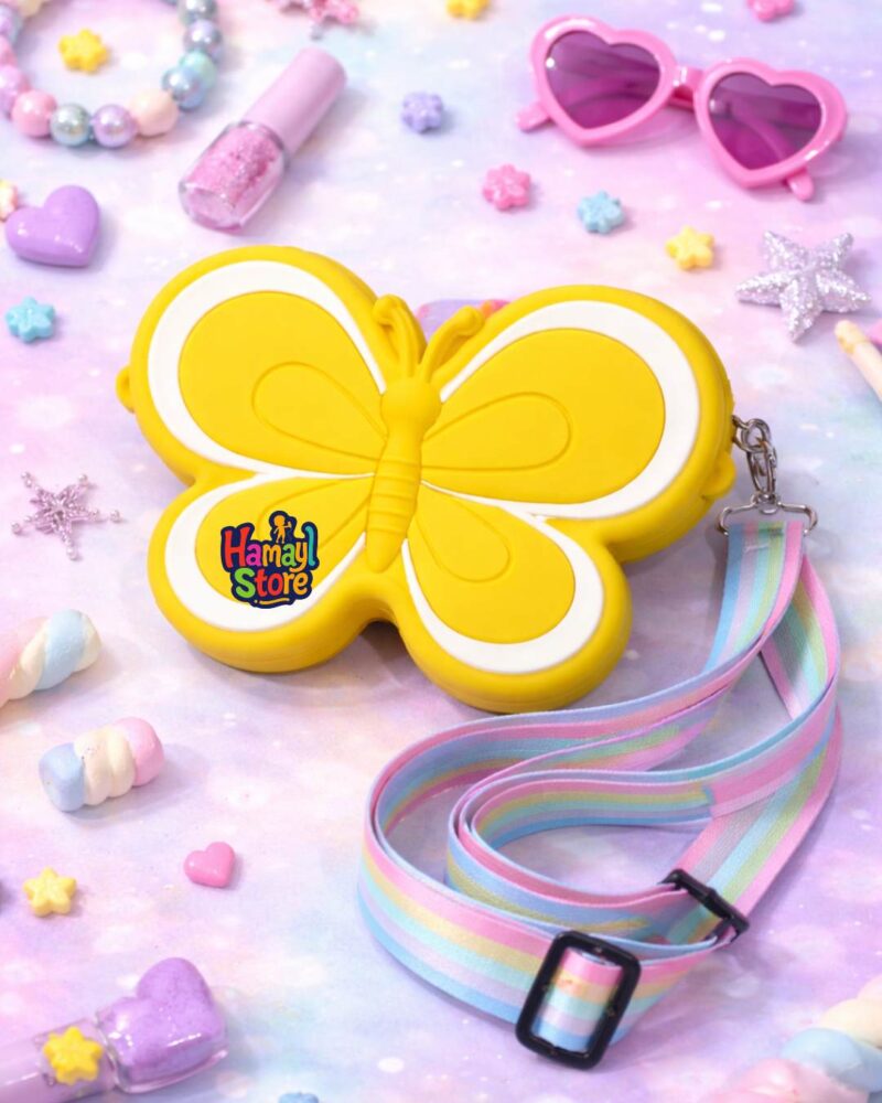 kids silicone bag in pakistan yellow butterfly cute crossbody for girls