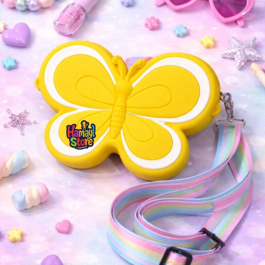 kids silicone bag in pakistan yellow butterfly cute crossbody for girls