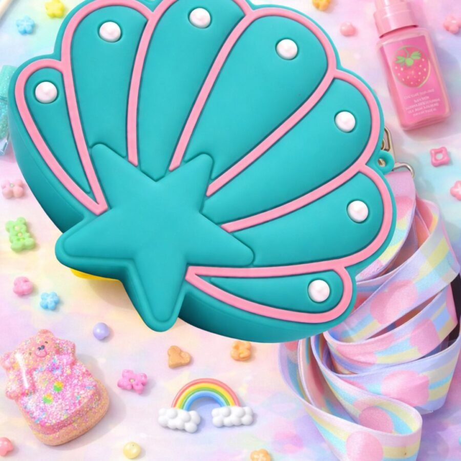 Mermaid Shell Kids Silicone Bag in Pakistan Cute Sea Shell Crossbody Purse for Girls