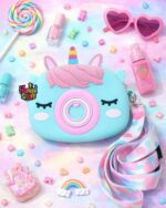 Unicorn Kids Silicone Bag in Pakistan Cute Cartoon Camera Crossbody Purse for Girls