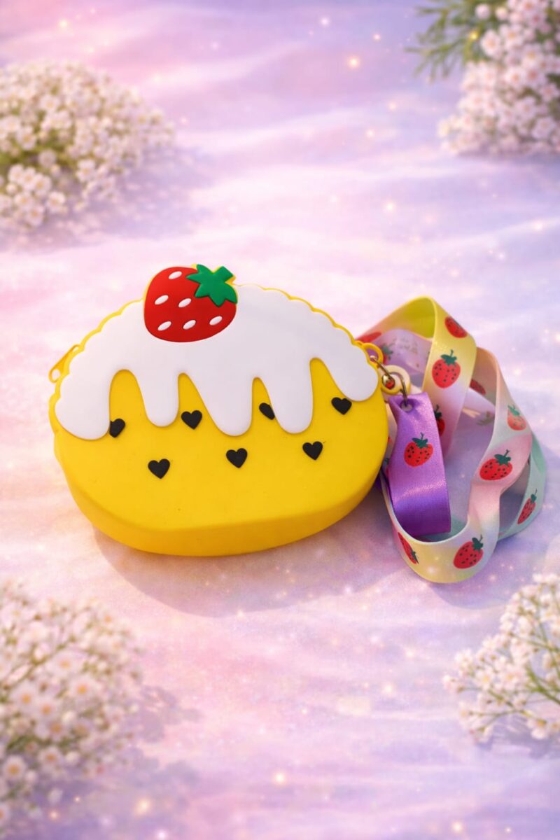 Strawberry Cake Kids Silicone Bag in Pakistan Cute Dessert Crossbody Purse for Girls