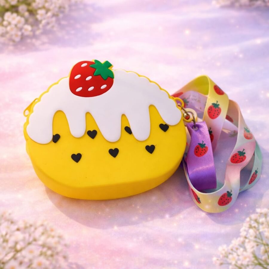 Strawberry Cake Kids Silicone Bag in Pakistan Cute Dessert Crossbody Purse for Girls