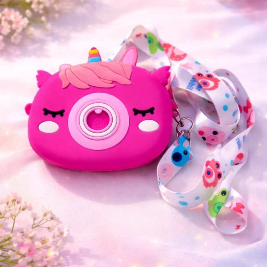 Kids Silicone Bag in Pakistan – Dark Pink Unicorn Cute Mini Crossbody Purse for Girls | 2026 Trend