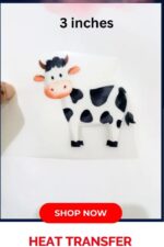 Cow Iron On Patch 3 inch cute animal heat transfer for kids clothes Pakistan