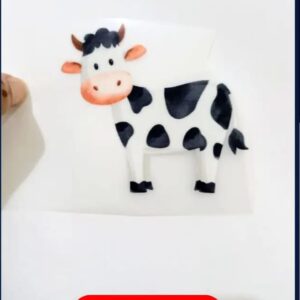 Cow Iron On Patch 3 inch cute animal heat transfer for kids clothes Pakistan