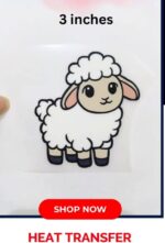 Sheep Iron On Patch 3 inch cute lamb heat transfer for kids clothes Pakistan
