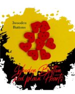 Red Heart Wooden Buttons Pakistan Plain Love Shape Sewing Buttons