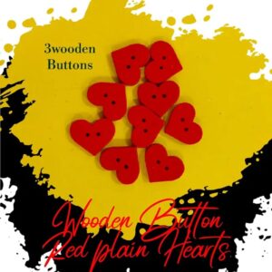 Red Heart Wooden Buttons Pakistan Plain Love Shape Sewing Buttons