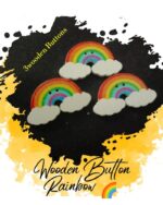 Rainbow Wooden Buttons Pakistan Colorful Cloud Sewing Buttons