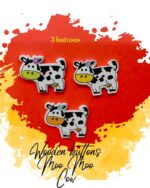 Cow Wooden Buttons Pakistan Cute Moo Moo Animal Sewing Buttons
