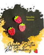 Strawberry Wooden Buttons Pakistan Cute Red Fruit Sewing Buttons