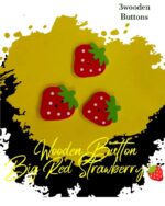 Strawberry Wooden Buttons Pakistan Cute Red Fruit Sewing Buttons