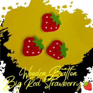 Strawberry Wooden Buttons Pakistan Cute Red Fruit Sewing Buttons