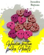 Polka Heart Wooden Buttons Pakistan Cute Polka Dot Sewing Buttons