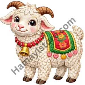 Decorative Goat Heat Transfer Patch premium Eid ul Adha iron on patch Pakistan