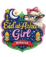 Eid-ul-Adha Girl Mubarak Heat Transfer Patch premium sheep iron on patch Pakistan