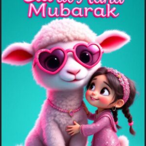 Eid ul Adha Mubarak Girl and Lamb Heat Transfer Patch premium cute iron on patch Pakistan