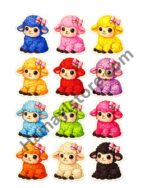 Colorful Lamb Patch Set of 12 premium cute sheep heat transfer mini patch bundle Pakistan