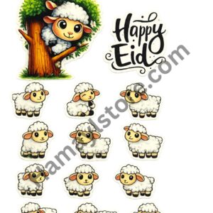 Happy Eid Lamb Patch Set premium cute sheep heat transfer mini patch bundle Pakistan