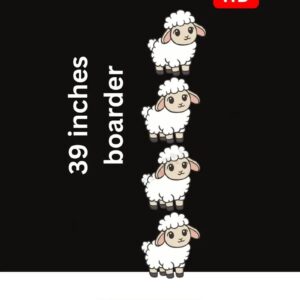 39 Inch Sheep Border Heat Transfer Patch premium cute lamb dress border design Pakistan