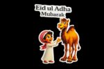 Eid ul Adha Mubarak Boy and Camel Heat Transfer Patch premium kids iron on patch Pakistan