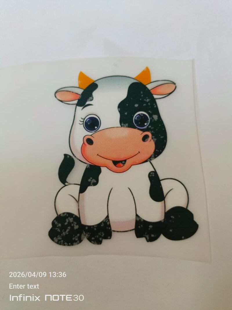 Cute Baby Cow Heat Transfer Patch premium cartoon cow iron on patch Pakistan