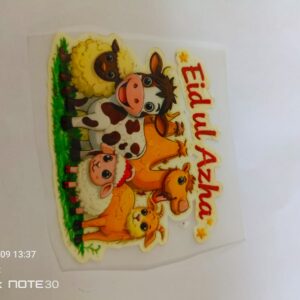 Eid ul Azha Animal Group Heat Transfer Patch premium cow camel goat sheep iron on patch Pakistan