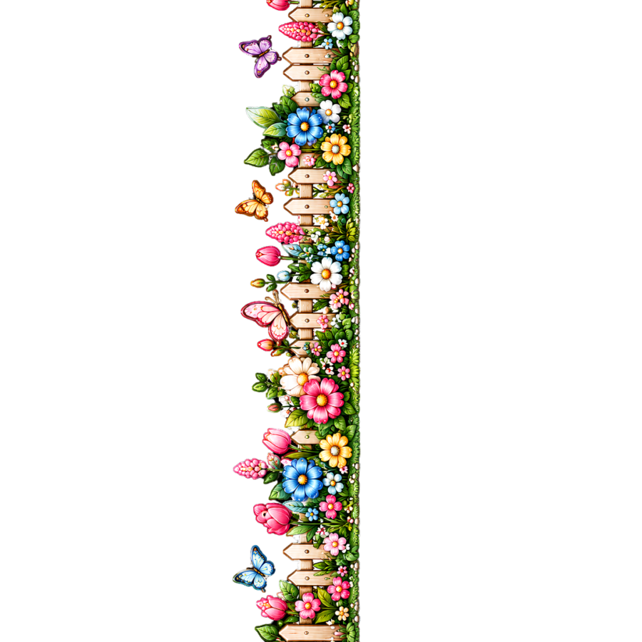 Colorful Butterfly Garden Fence – 22 Inch Decorative Border