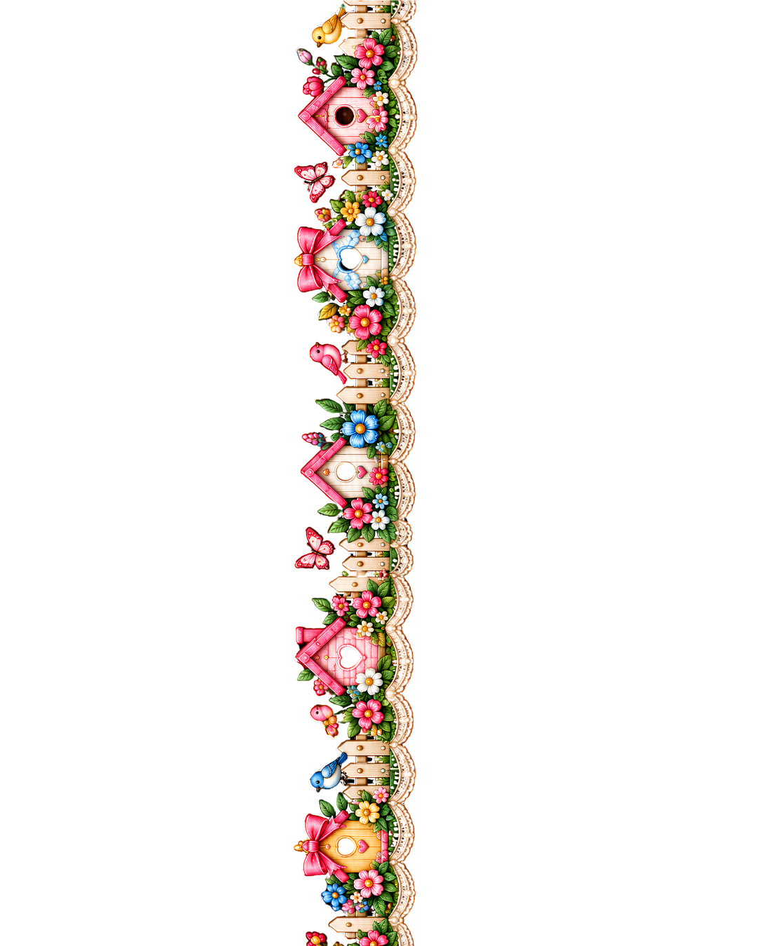Kawaii Garden Fence Lace – 22 Inch Kids Fabric Border