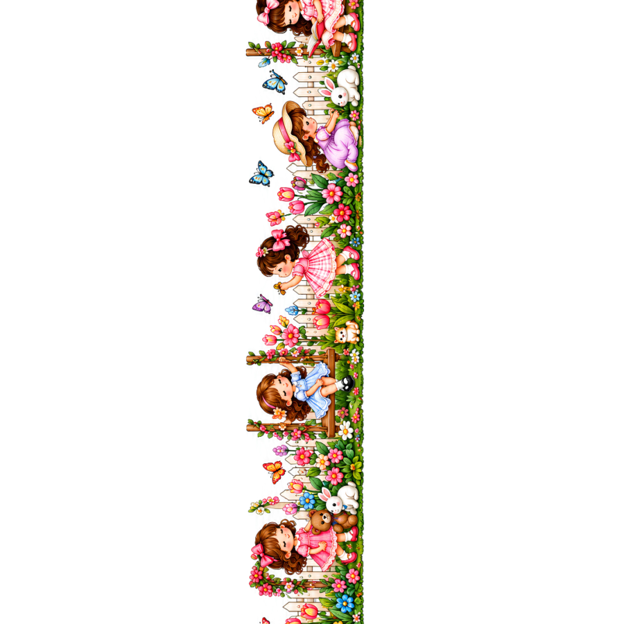 Kawaii Girls Floral Lace Border – 22 Inch – P10125