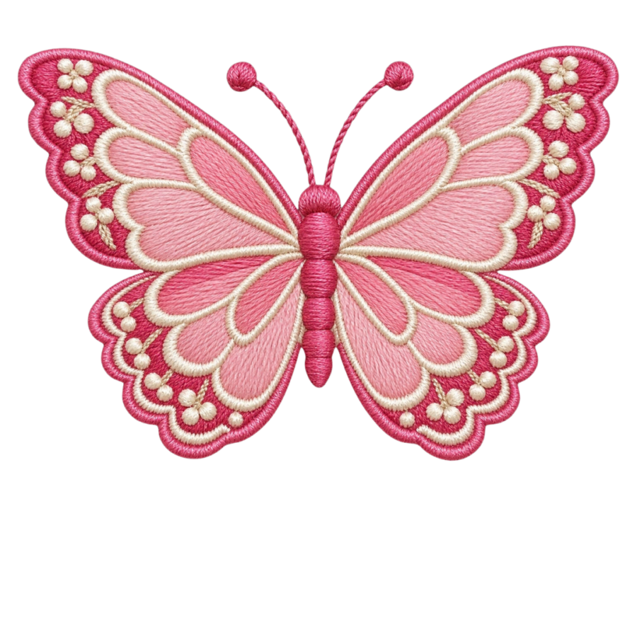 Pink Butterfly Patch – P10102