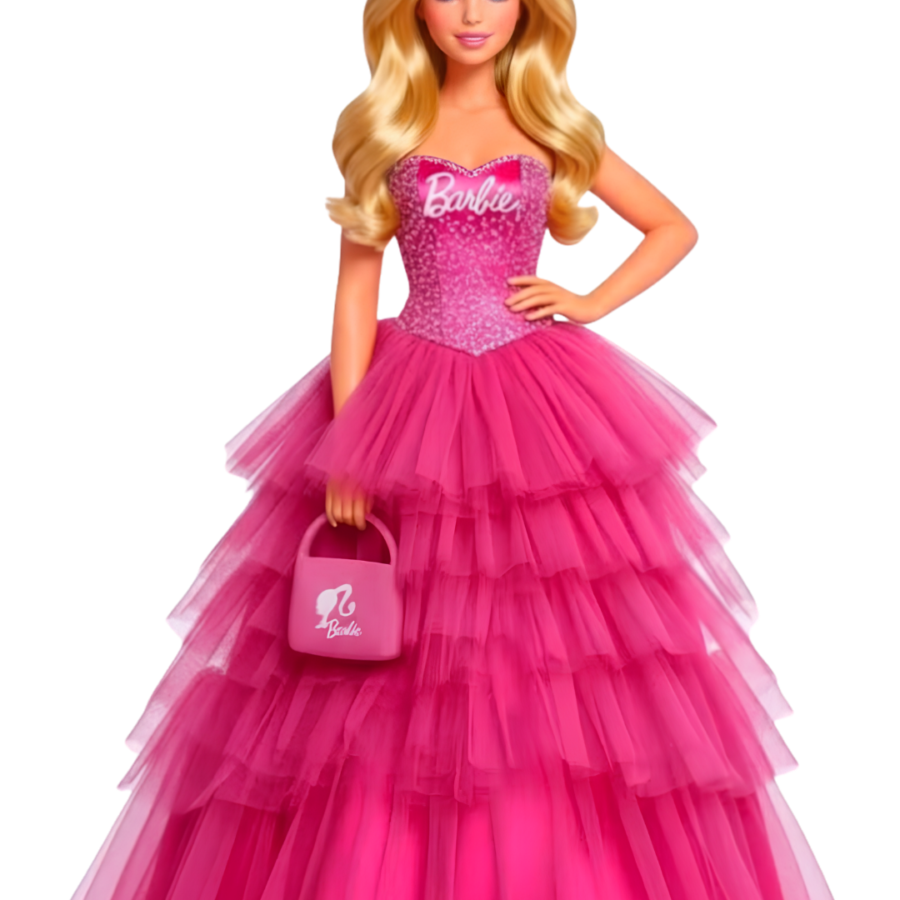 P1010 Kids Doll Patch – Pink Princess Dress Design