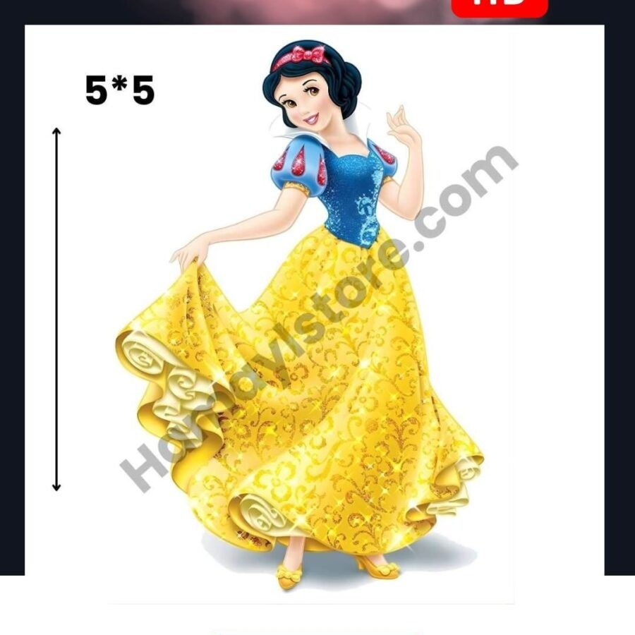 Funky Patch 265-Snow White Princess Patch 5x5 Inches – Iron On Patches in Pakistan | Waterproof HD Heat Transfer