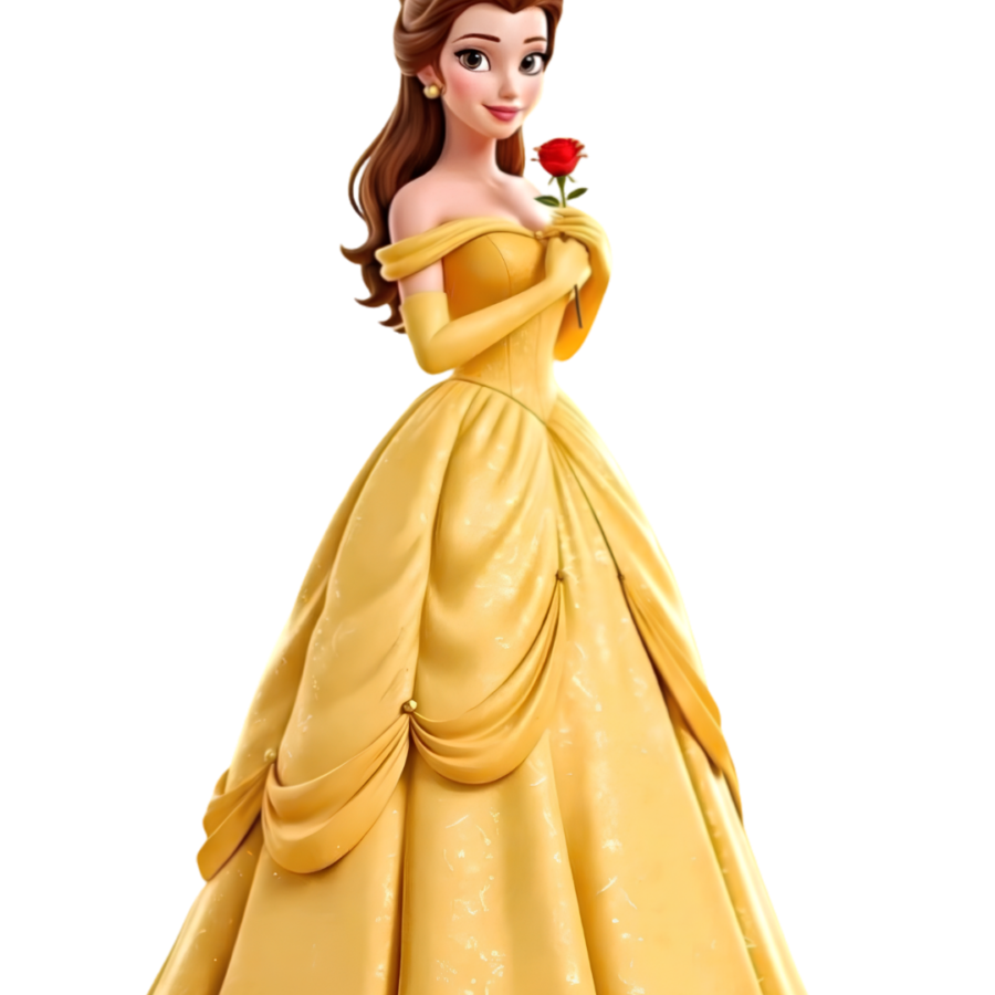 P1012 Kids Princess Doll Patch – Yellow Dress Rose Design